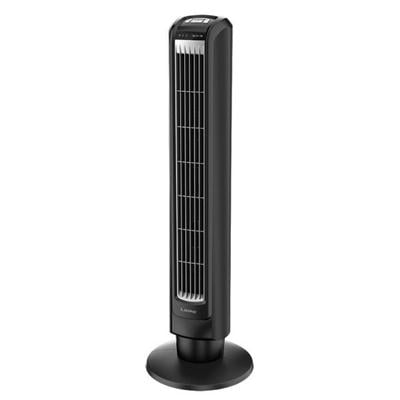 Lasko - Oscillating Tower Fan with Remote Control - Black and Silver