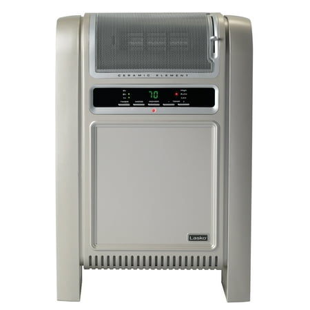 Lasko 25" 1500W Cyclonic Oscillating Ceramic Console Space Heater with Timer, Tan, 758000, New