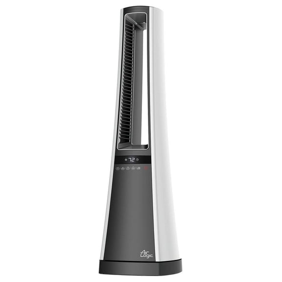 Lasko AW300 Bladeless Ceramic Tower Space Heater, 1500W, 2 Speed, Oscillating, Remote