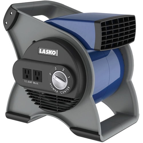 Lasko 3-Speed Blower Fan Multi-Purpose Pivoting Utility Floor Fan with  Outlets, U12100 - Walmart.com