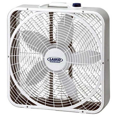Lasko 3 Speed Weather Shield Performance 20" Box Fan w/ Handle, White (2 Pack)