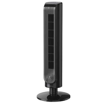 Lasko 32" 3-Speed Oscillating Remote Controlled Tower Fan, Black, T32202