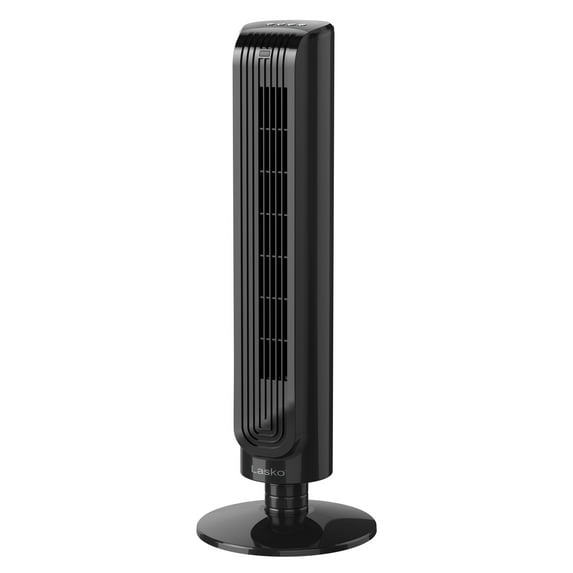 Lasko 32" Oscillating 3-Speed Tower Fan with Remote Control, Black, T32200