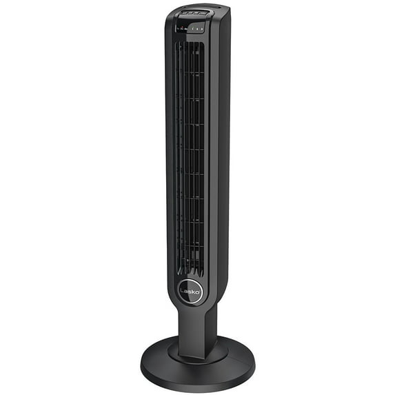 Lasko 36" 3- Speed Oscillating Tower Fan with Timer and Remote, Black, T36211, New