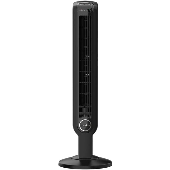 Lasko 36-in. 4-Speed Oscillating Tower Fan with Timer and Remote Control, Black