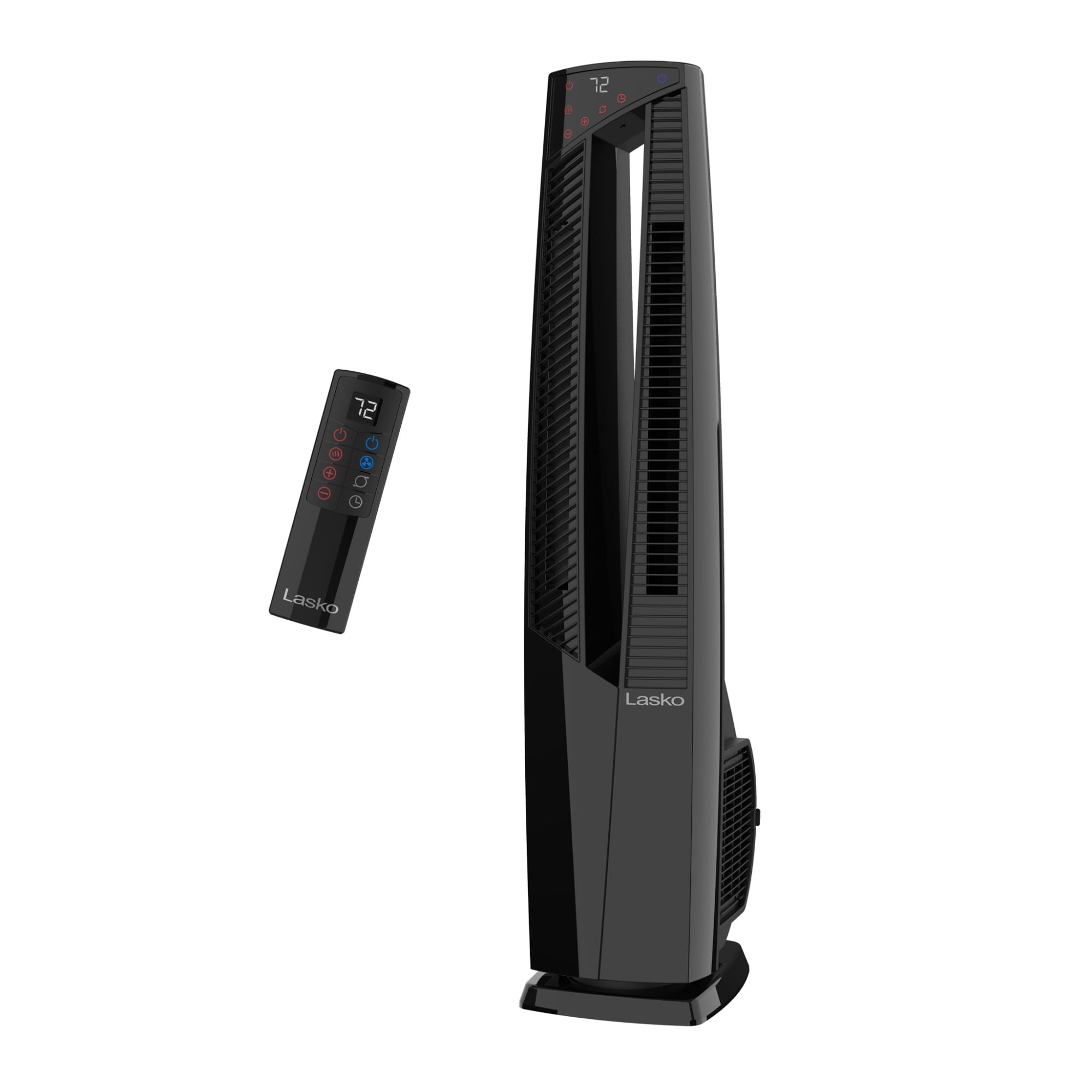 Lasko DUO Comfort FHV801 Black 1500W 3 Speed, Remote Tower Fan and Ceramic Space Heater