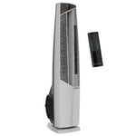 Lasko Oscillating Hybrid Fan and Space Heater for Home, All Season High Velocity Hybrid with Tip-Over Switch, Remote Control, Timer and Thermostat, 37.5 Inches, White, 1500W, FHV820