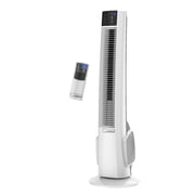 Lasko 38" Hybrid Oscillating Tower Fan with Remote Control, 4 Speeds, 8-Hour Timer, White, T38400