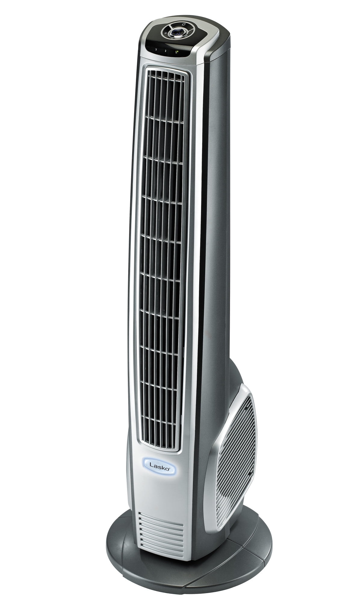Lasko 40" Hybrid Tower Fan with Nightlight and Remote Control, Gray, 4443, New