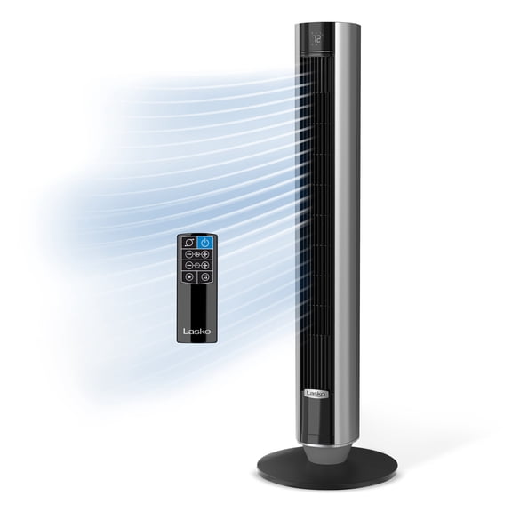 (Open Box) Open Box Lasko 40” WhisperForce DC Technology Tower Fan, 29 ft/s Airflow, Remote, Black, TDC401, New