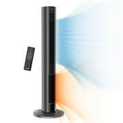 Lasko 42" 1500W All Season Tower Fan and Space Heater with Timer and Remote, Gray, FH515, New