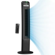 Lasko 42" EcoQuiet 12-Speed DC Motor Tower Fan with Remote Control, Black, T42700, New