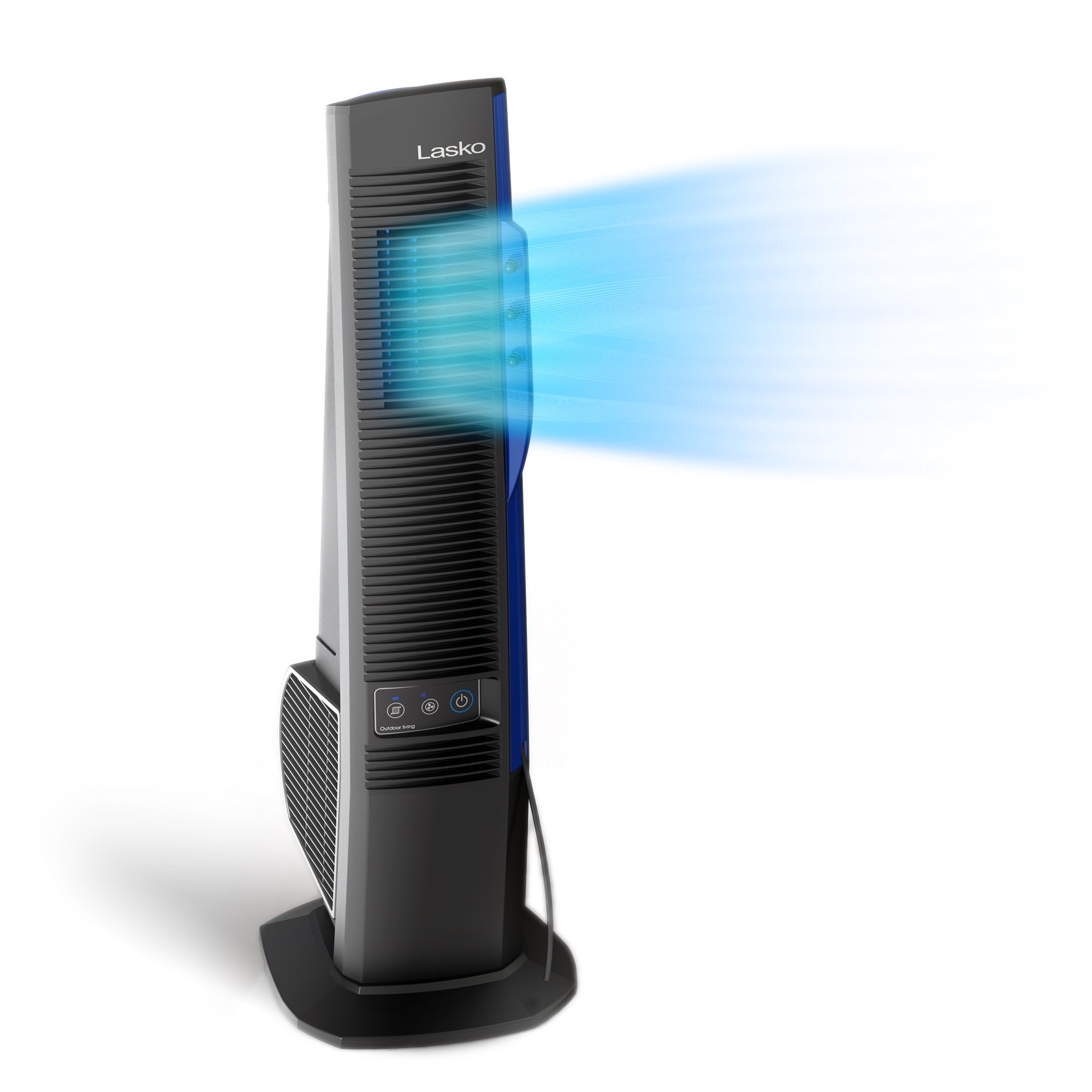 Lasko Misto 42” Outdoor Misting Tower Fan, Black with 10ft Power Cord