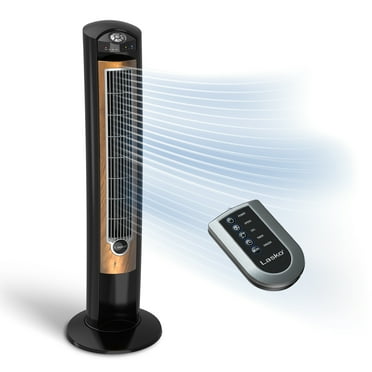 Lasko 42" Wind Curve 3-Speed Oscillating Remote Controlled Tower Fan with Ionizer, T42950
