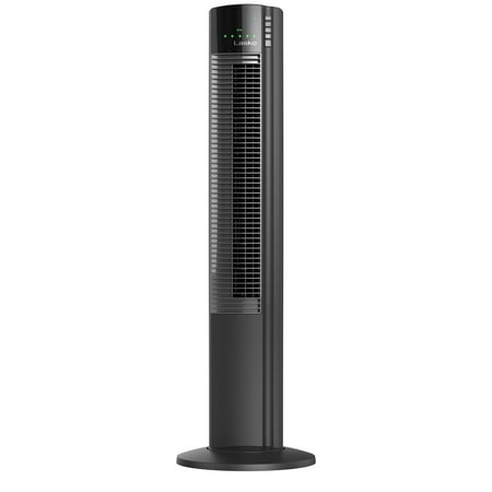 Lasko 42" Wind Curve 5-Speed Tower Fan with Ionizer and Remote Control, Black, T42915, New