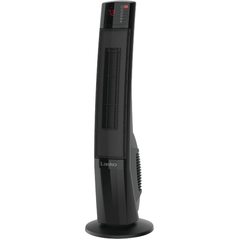 Lasko 5586 Digital Ceramic Tower Heater with Remote, Dark Grey