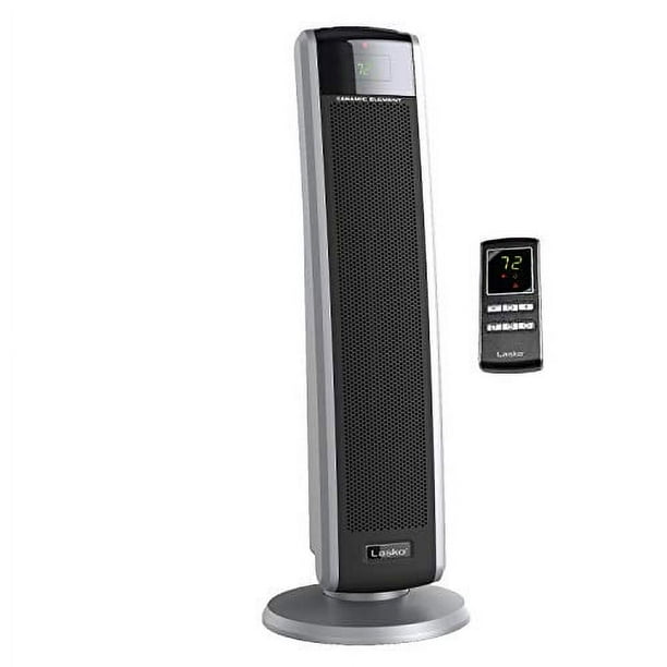 Lasko 5586 Digital Ceramic Tower Heater with Remote, Dark Grey