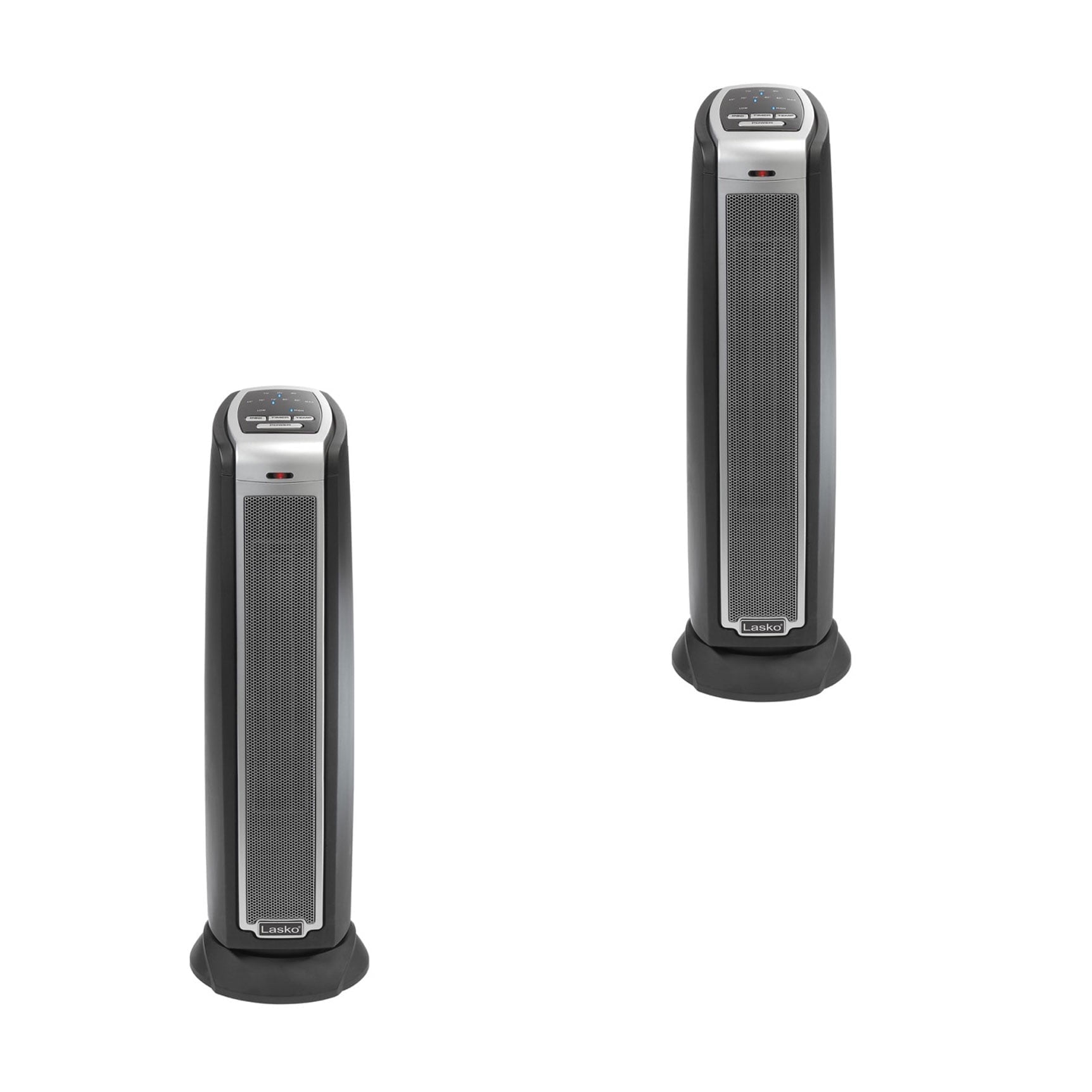 Lasko 5790 Portable 1500W Room Oscillating Ceramic Tower Space Heater (2 Pack)