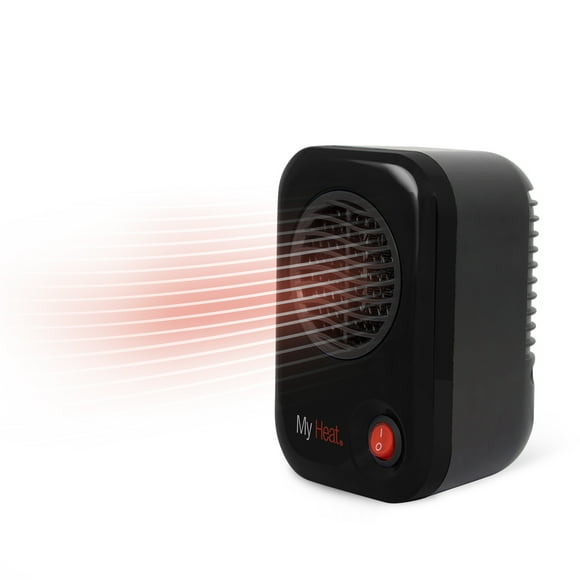 Lasko 6" 200W MyHeat Personal Tabletop Space Heater with Simple Controls, Black, 100
