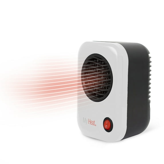 Lasko 200W MyHeat Personal Desk/Tabletop Electric Space Heater with Simple Controls, White, 101