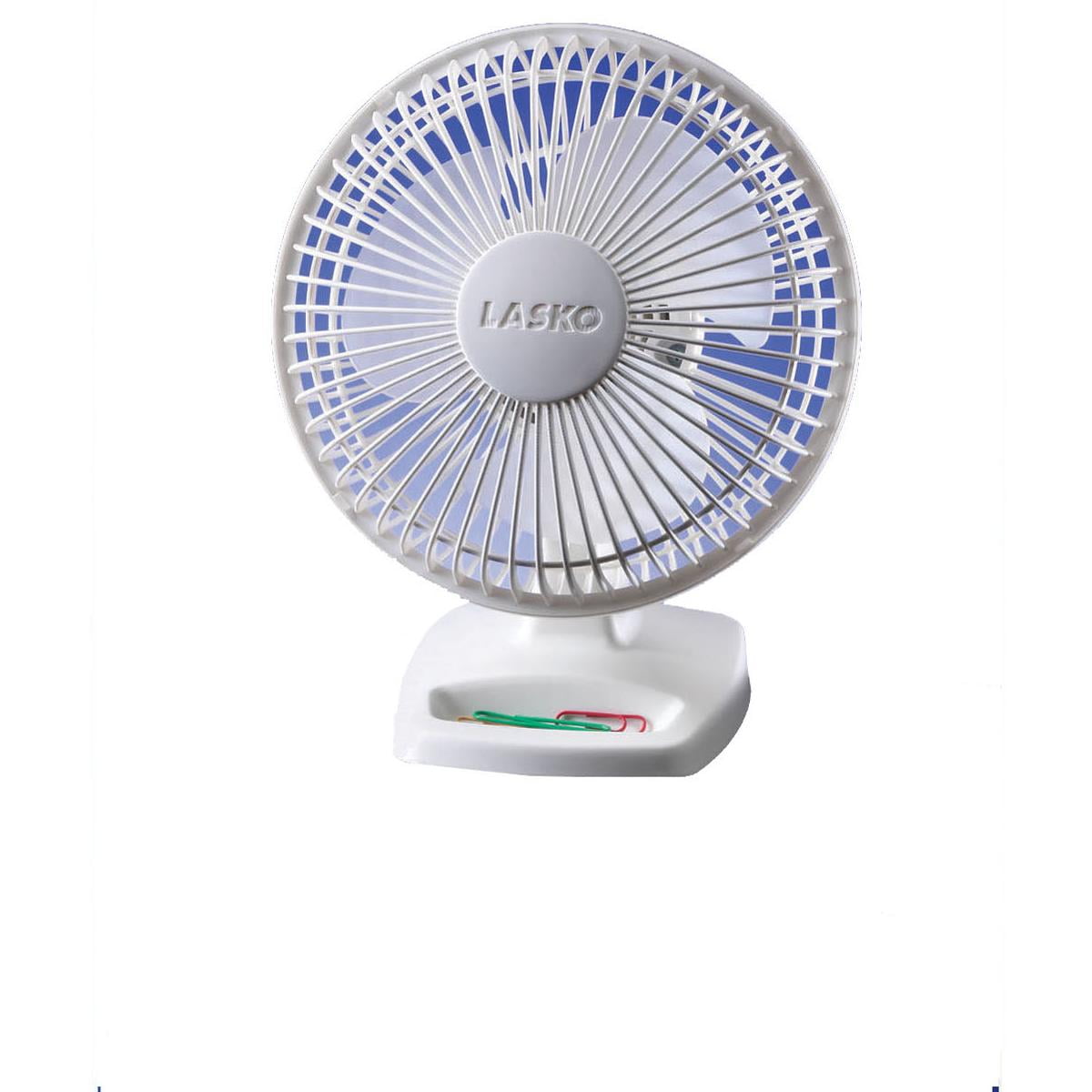 Lasko 6" Personal Fan, White 2002W, 2 pack