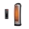 thumbnail image 1 of Lasko 755320 Silver 1500W 2 Speed, Oscillating, Remote, Timer Ceramic Tower Space Heater, 1 of 17