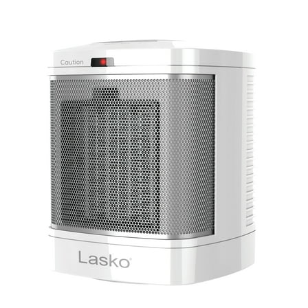 Lasko 8" 1500W Electric Bathroom Space Heater with ALCI Safety Plug and Timer, CD08210