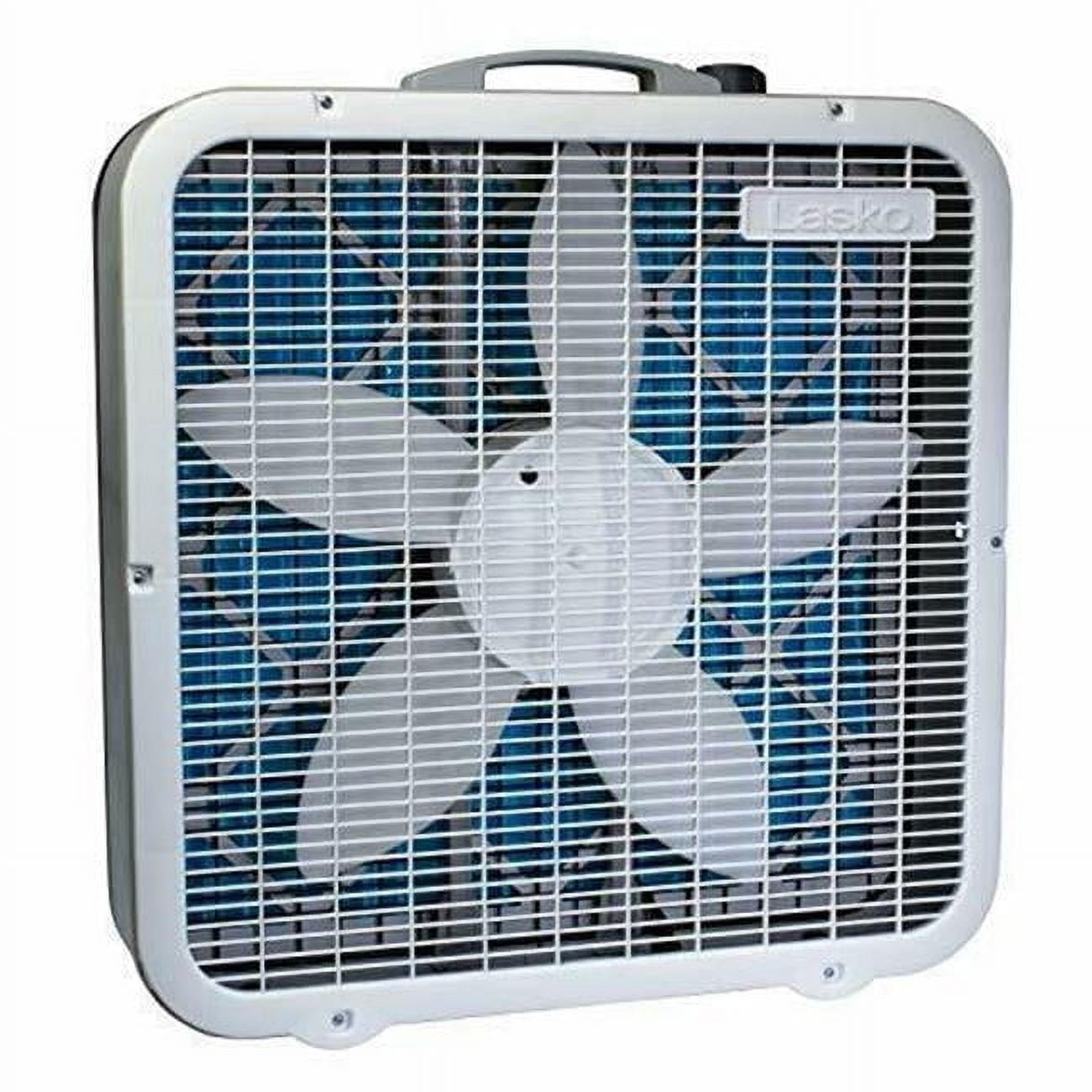 Lasko White Steel 3-Speed Portable Box Fan Air Purifier