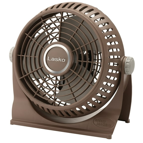Lasko Breeze Machine 8" 2-Speed Pivoting Floor Fan, 370 CFM, Brown, 505