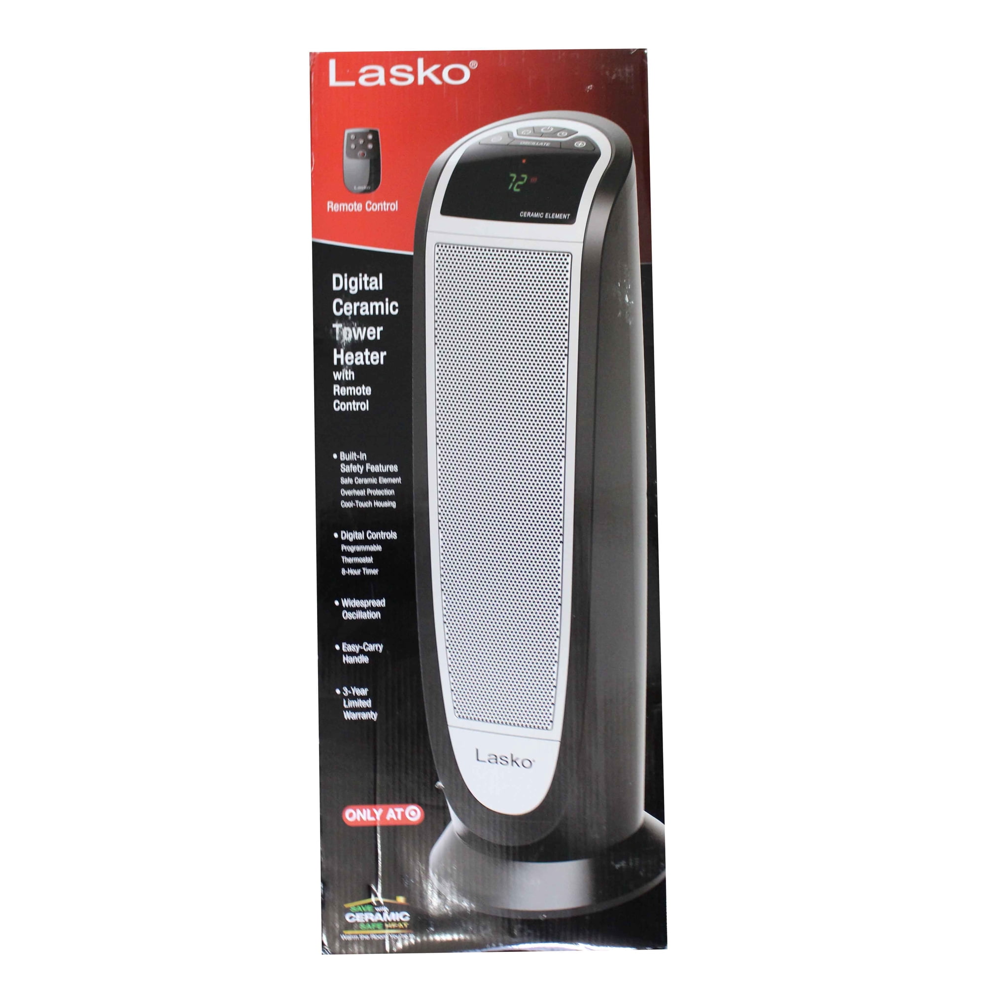 Lasko CT22766 22 Ceramic Tower Remote - Walmart.com