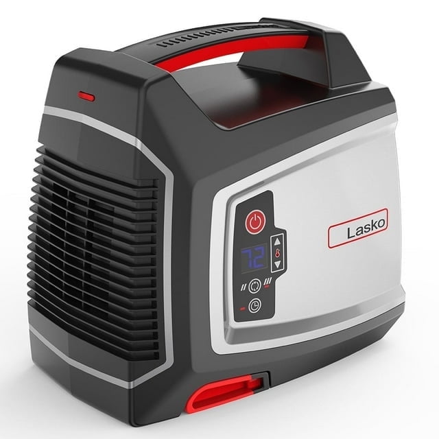 Lasko CU12510 Elite Collection Ceramic Utility Heater - Black/Gray/Red