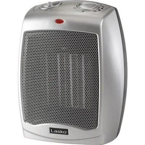 Gray Ceramic Electric Portable Heater with Thermostat