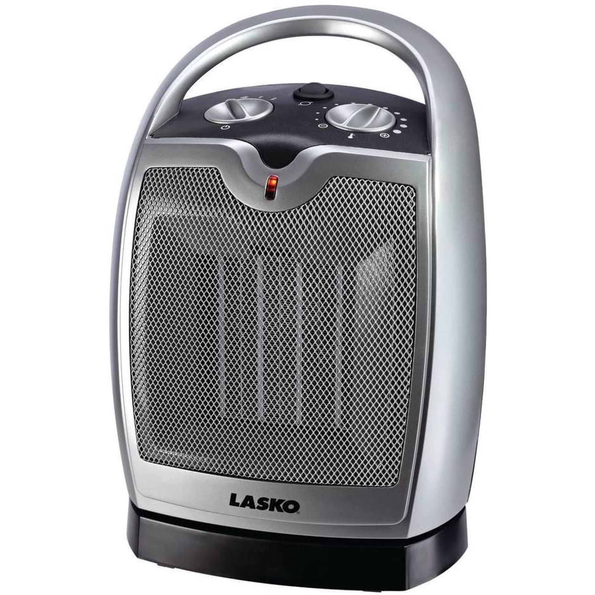 Lasko Ceramic Portable Space Heater with Adjustable Thermostat - Features  Widespread Oscillation to Distribute Warm Air, Silver 5409 - Walmart.com