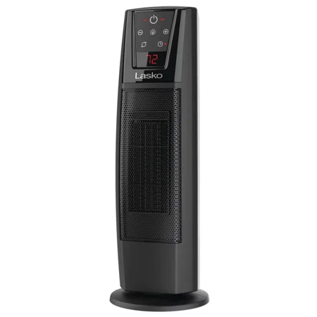Lasko Ceramic Tower Heater with Remote 1500 Watts Range 100-300 sq. ft.