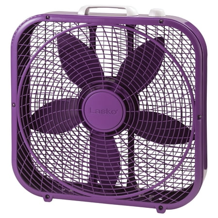 Lasko Cool Colors 20" 3-Speed Energy Efficient Box Fan, B20309, Purple, 21.5"L, New