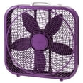 thumbnail interactive-video image 1 of Lasko Cool Colors 20" 3-Speed Weather Resistant, Energy Efficient Box Fan, B20309, Purple, 1 of 9