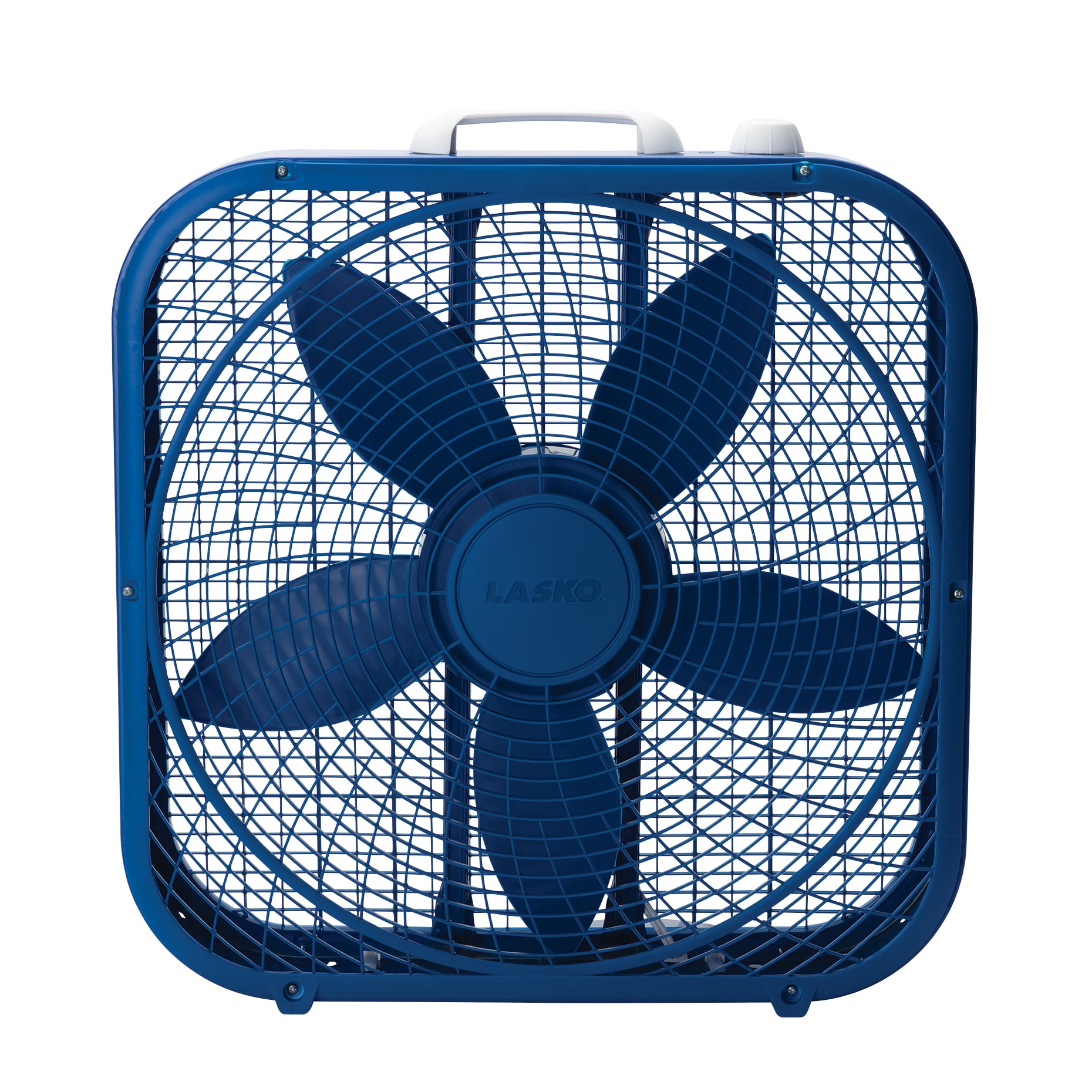 Lasko Cool Colors 20 Box Fan with 3 Speeds, B20302, Blue - Walmart.com