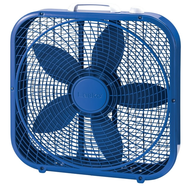 Lasko Cool Colors 20" Energy Efficient Box Fan, 3 Speeds, 22.5" H, Blue, B20308, New
