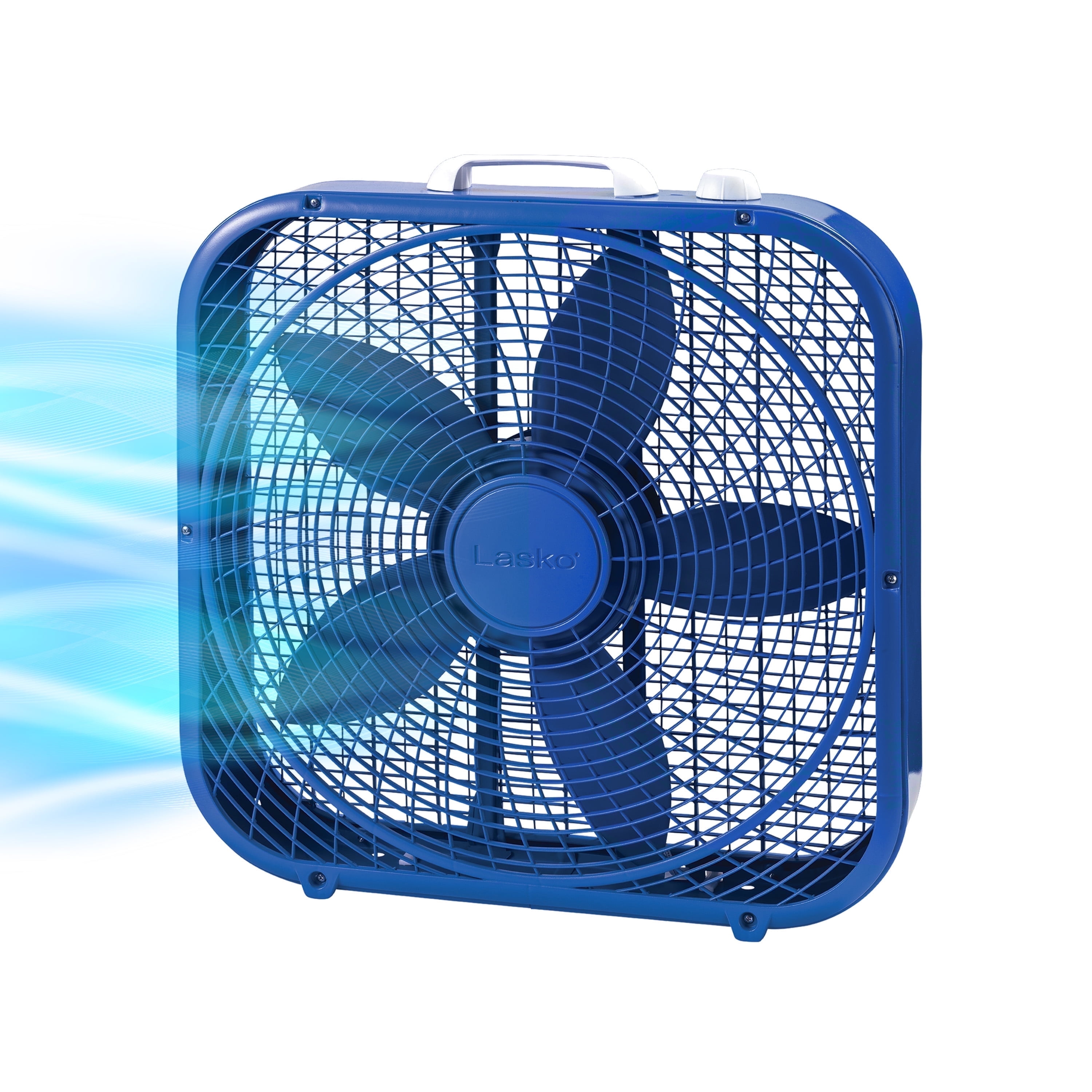 Lasko Cool Colors 20" Energy Efficient Box Fan, 3 Speeds, 22.5" H, Blue, B20308, New