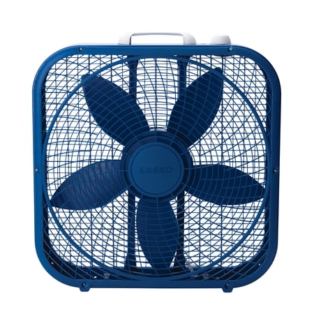 Lasko Cool Colors 20" Energy Efficient Box Fan with 3 Speeds, 21" H, Blue, B20302, New