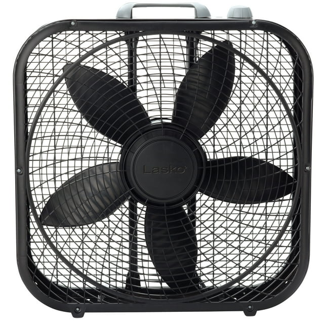 Lasko Cool Colors 20" Weather Resistant Box Fan, with 3-Speeds, 22" H,  Black, B20301, New