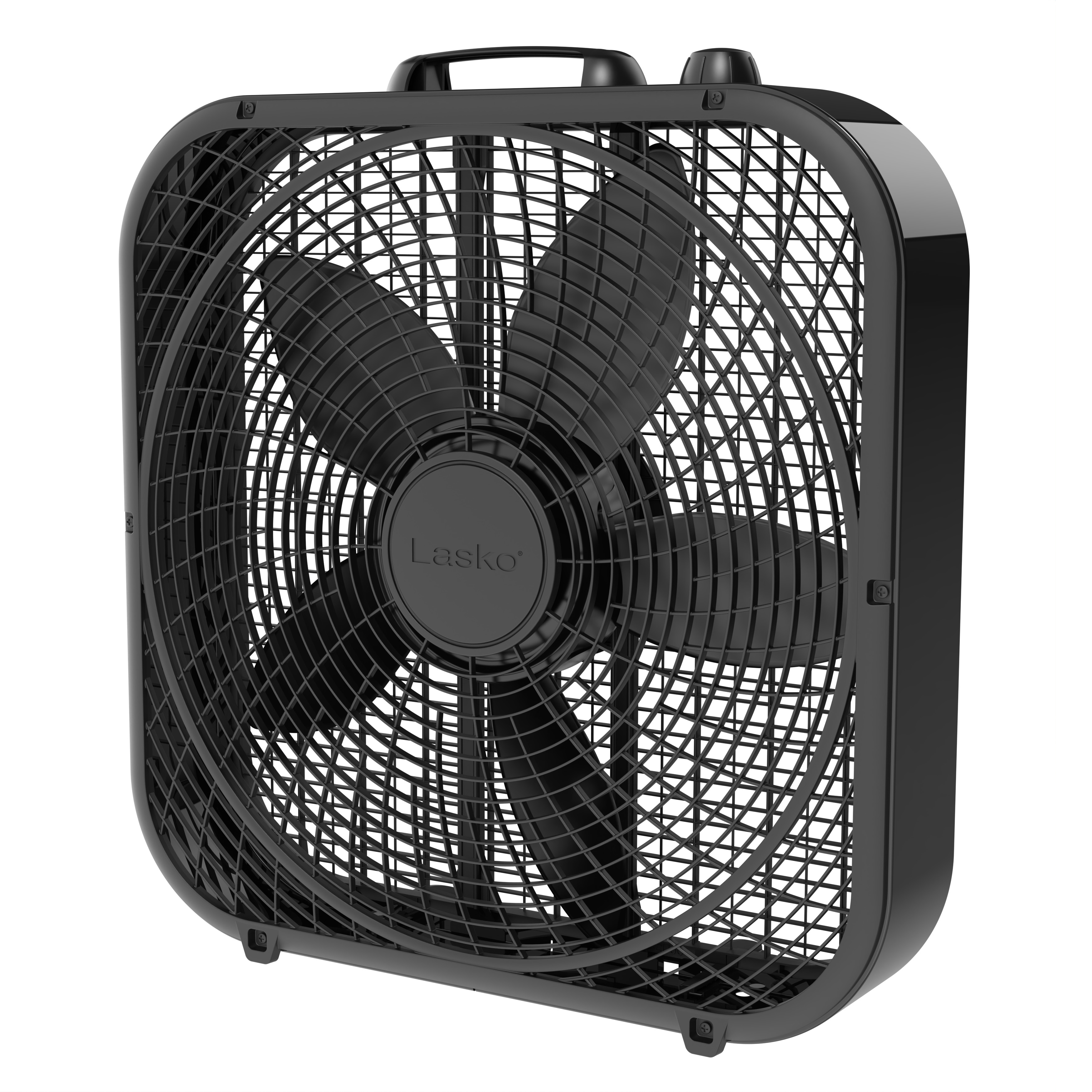 Lasko Cool Colors 20" Weather Resistant Box Fan, with 3-Speeds, 22" Height,  Black, B20301, New - image 1 of 9