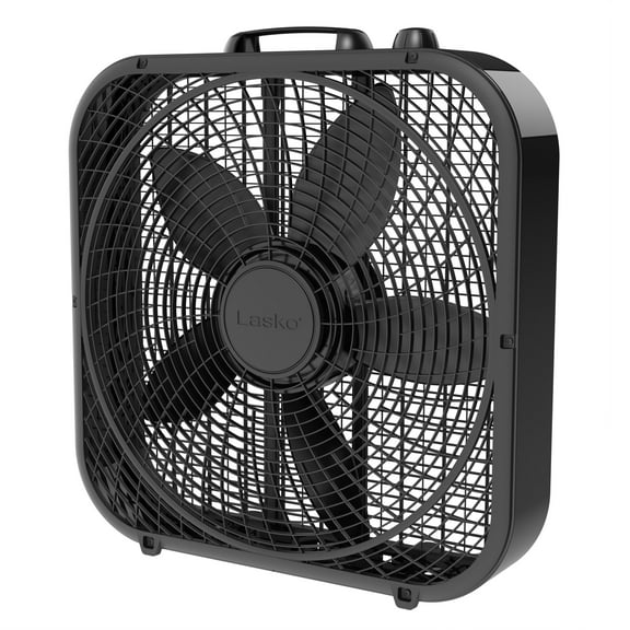 Lasko Cool Colors 20" Weather Resistant Box Fan, with 3-Speeds, 22" Height,  Black, B20301, New