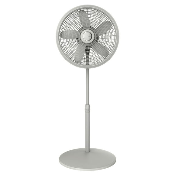 Lasko Cyclone 18" 3-Speed Adjustable Large Room Pedestal Fan, Gray, S18902