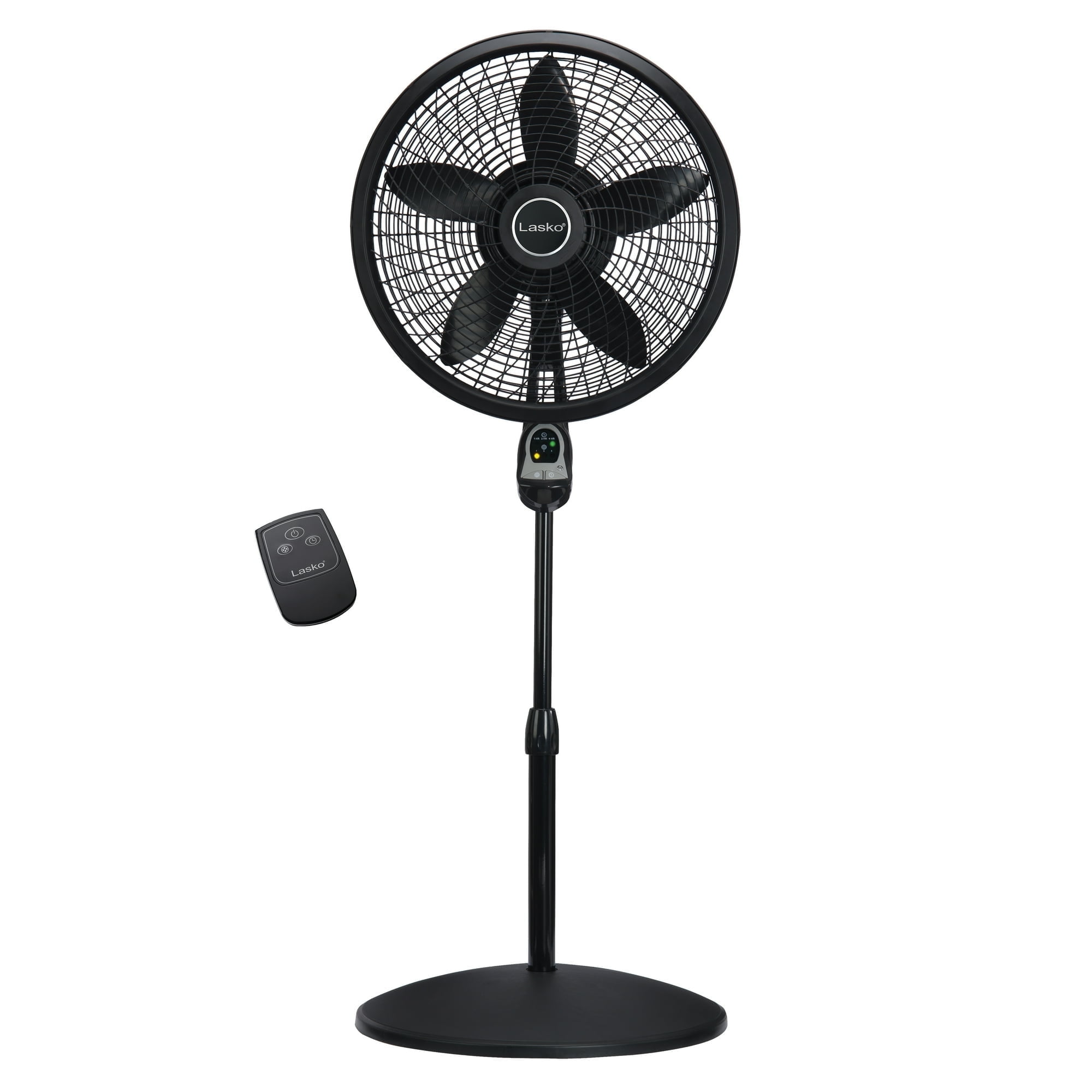 Lasko Cyclone 18" Oscillating Pedestal Fan with Remote, 3 Speeds, 54" H, Black, 1843, New