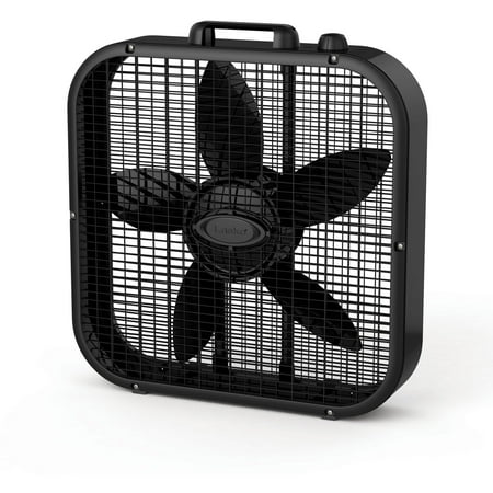 Lasko - 20 in. Dècor Colors Air Circulating Box Fan with 3 Speeds - Black
