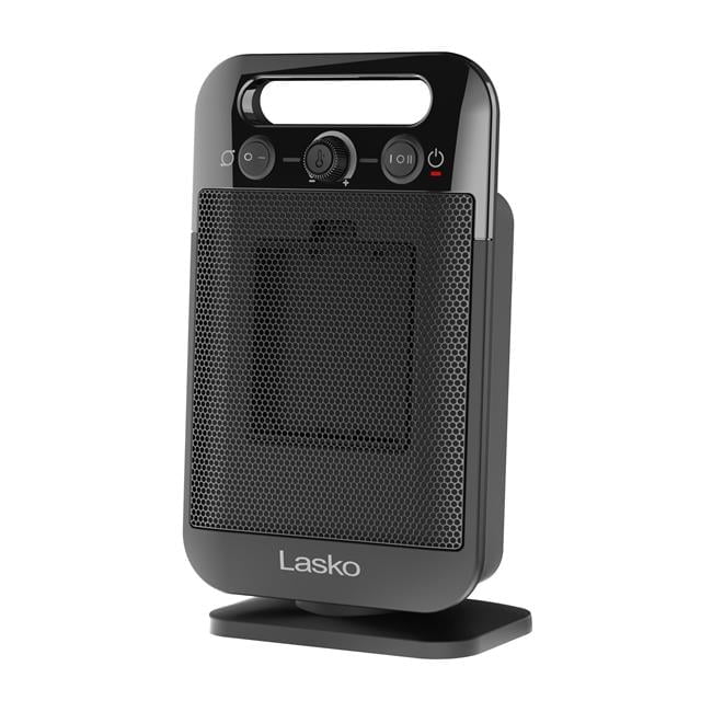 Lasko 12" Black Ceramic Electric Space Heater with Thermostat