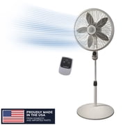 Lasko 18 3-Speed Oscillating, Remote, Timer, Tilting Head Pedestal Fan 1850