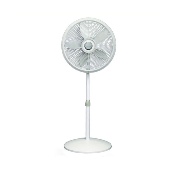 Lasko Elegance and Performance 18" 3-Speed Oscillating Pedestal Fan, White, 1820