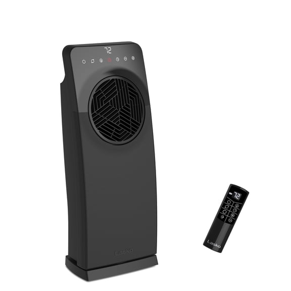Lasko Revolution II 23" Ceramic Console Space Heater, 1500W, Remote, 3 Heat Settings, Child Lock, Black, CC23645